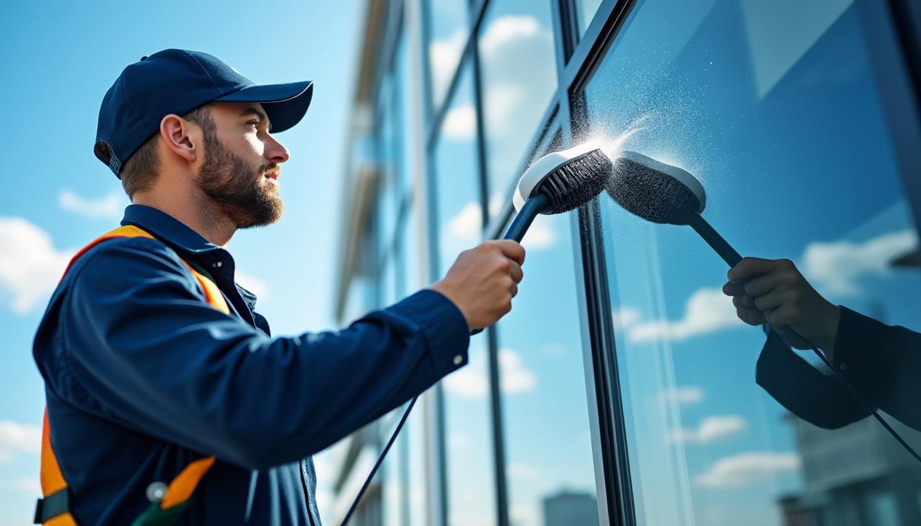 découvrez nos astuces pratiques pour laver vos baies vitrées en hauteur en toute sécurité. profitez de conseils simples et d'outils adaptés pour un nettoyage efficace sans risque de chute. transformez votre routine de nettoyage et admirez la clarté de vos fenêtres.