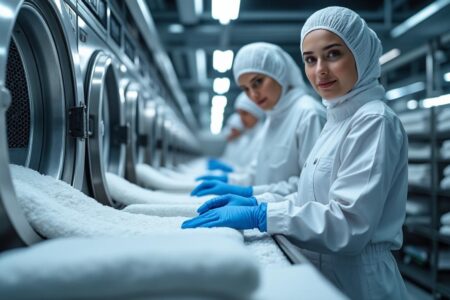 découvrez comment la lessive professionnelle virucide constitue une barrière efficace contre les virus, assurant la protection de vos clients et employés tout en maintenant un environnement sain et sécurisé dans votre établissement.