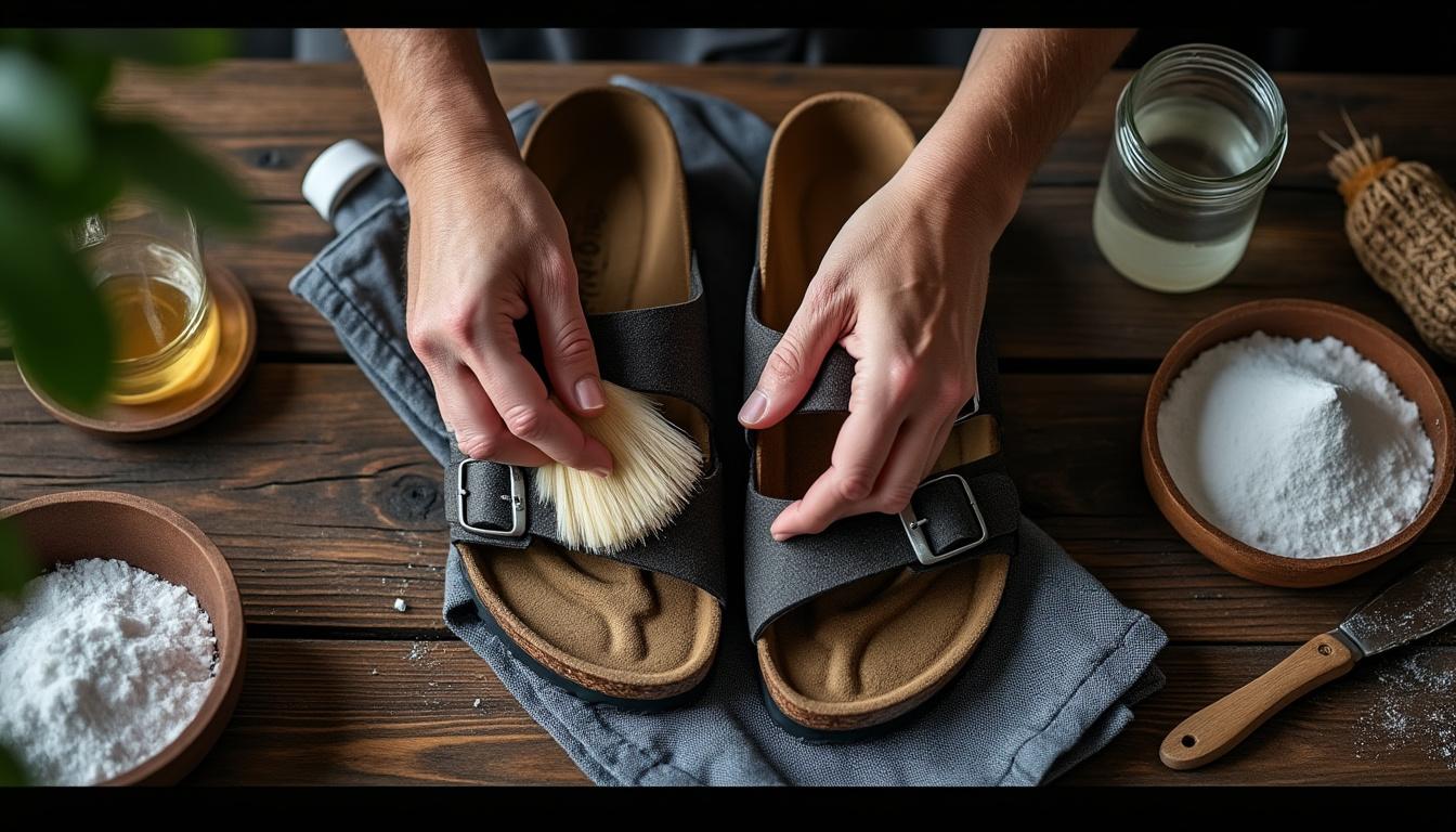 découvrez des astuces simples et efficaces pour nettoyer vos chaussures birkenstock en utilisant des produits naturels. prolongez la durée de vie de vos sandales tout en respectant l'environnement.