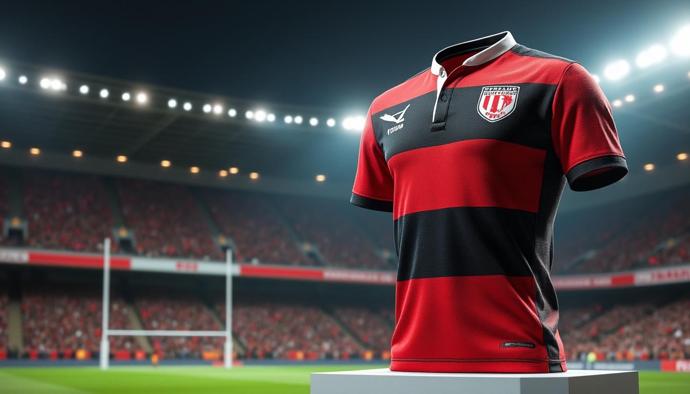 découvrez le maillot de rugby du stade toulousain 2025, véritable symbole d'une saison prometteuse. alliant tradition et modernité, ce maillot représente la fierté et l'engagement d'une équipe légendaire. préparez-vous à encourager les rouge et noir avec style et passion !
