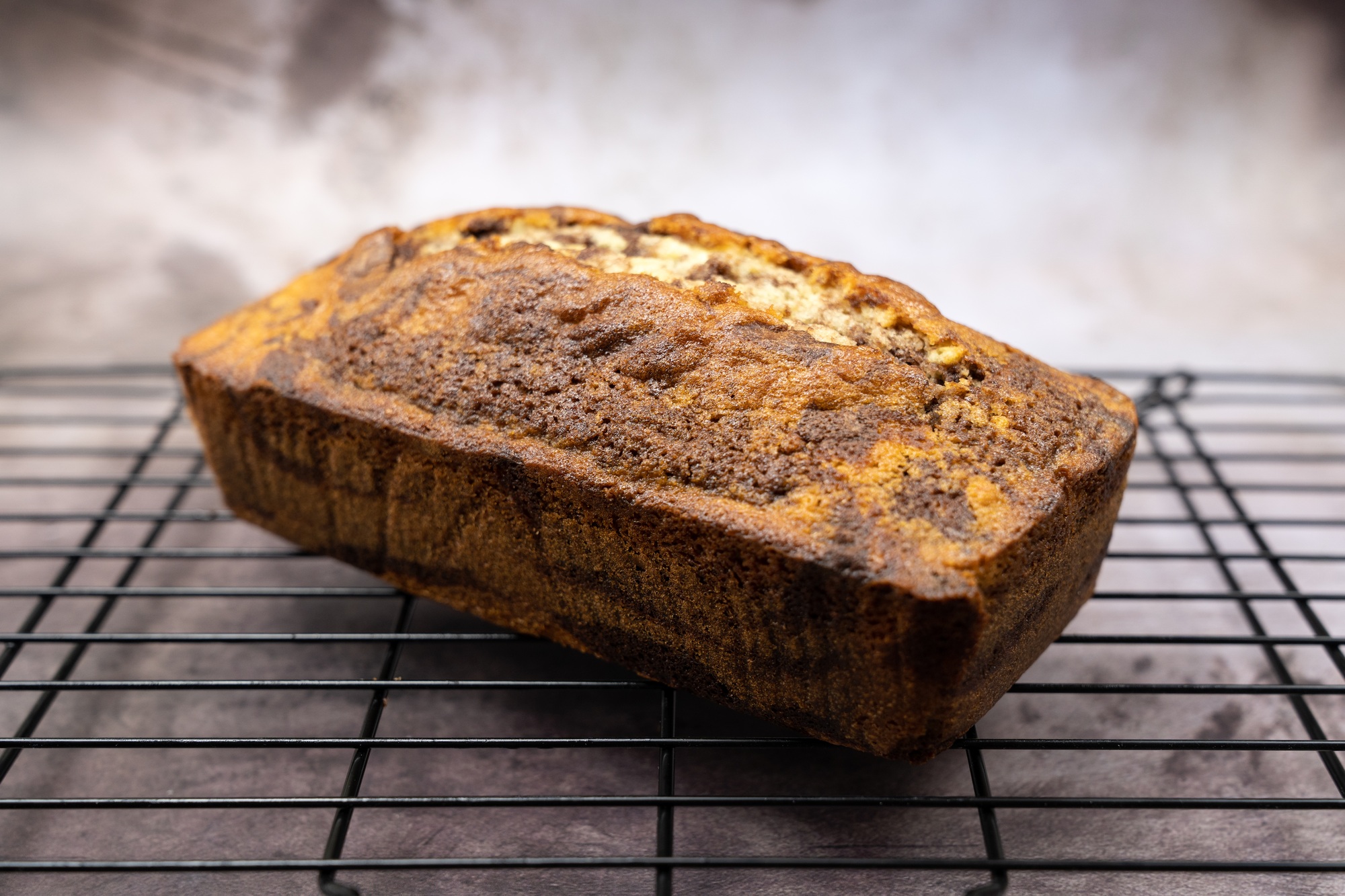 Marble chocolate pound cake or loaf bread