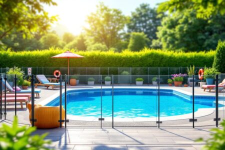 assurez la sécurité de votre piscine avec des aménagements extérieurs adaptés pour profiter pleinement de votre été en toute sérénité.