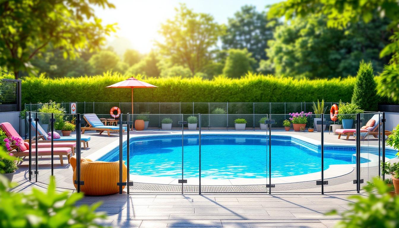 assurez la sécurité de votre piscine avec des aménagements extérieurs adaptés pour profiter pleinement de votre été en toute sérénité.