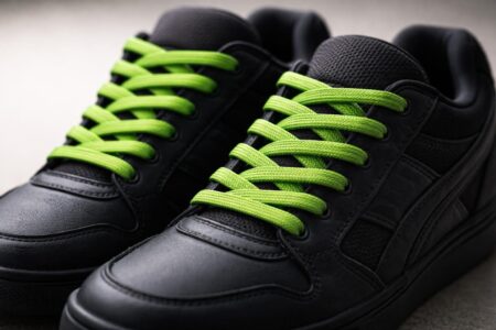 découvrez comment des lacets verts peuvent transformer vos baskets sombres et leur apporter une touche de couleur et de style unique.