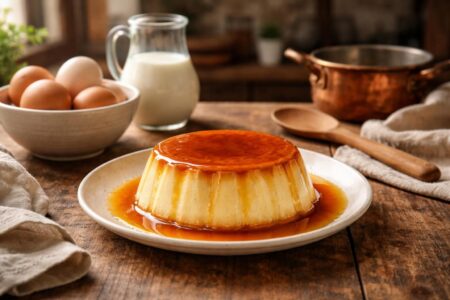 apprenez à préparer le flan aux œufs traditionnel de nos grand-mères, un dessert délicieux et fondant qui ravira toute la famille.