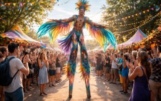 découvrez comment devenir échassier et captiver les foules lors de festivals et événements grâce à des conseils pratiques pour maîtriser l'art des échasses et se démarquer avec originalité.