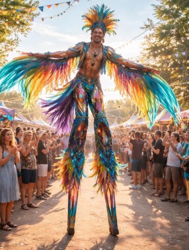 découvrez comment devenir échassier et captiver les foules lors de festivals et événements grâce à des conseils pratiques pour maîtriser l'art des échasses et se démarquer avec originalité.