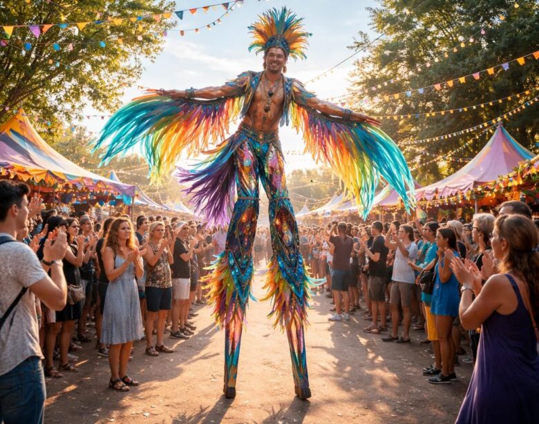 découvrez comment devenir échassier et captiver les foules lors de festivals et événements grâce à des conseils pratiques pour maîtriser l'art des échasses et se démarquer avec originalité.