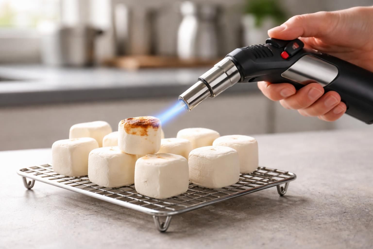 découvrez comment griller des chamallows facilement et rapidement grâce à un chalumeau moderne, pour des desserts parfaits à savourer en toutes occasions.