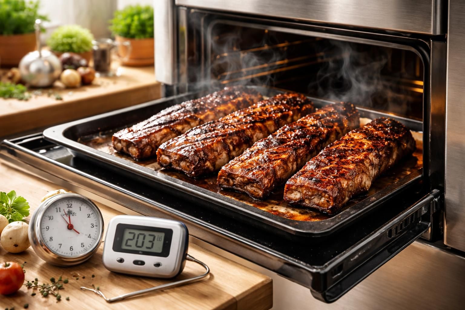 apprenez à maîtriser le temps de cuisson des travers de porc au four pour obtenir une viande tendre et savoureuse à chaque fois.