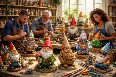 découvrez comment des artistes talentueux redonnent vie aux nains de jardin, ces figurines emblématiques, à travers des créations artistiques uniques et pleines de charme.