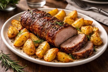 découvrez la recette facile et savoureuse du filet mignon au four accompagné de pommes de terre, idéale pour un dîner parfait en famille ou entre amis.